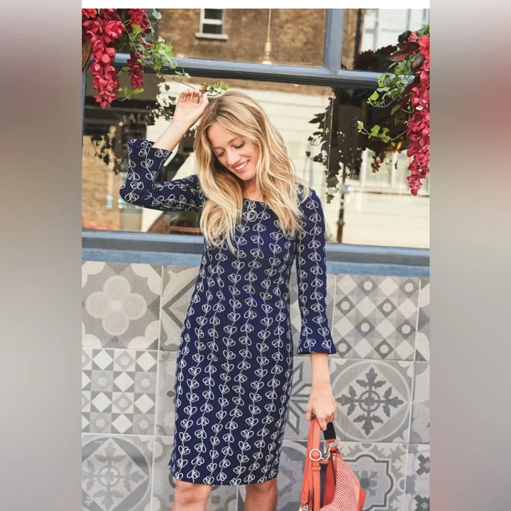 NWT Boden Women’s Newlyn Jacquard Midweight Dress Size 6 L